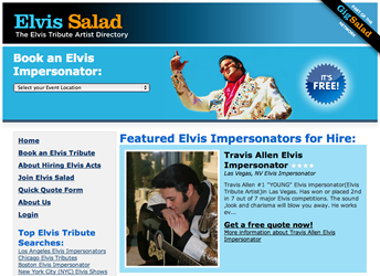 Elvis Salad, the new hub for Elvis Impersonators and ETAs