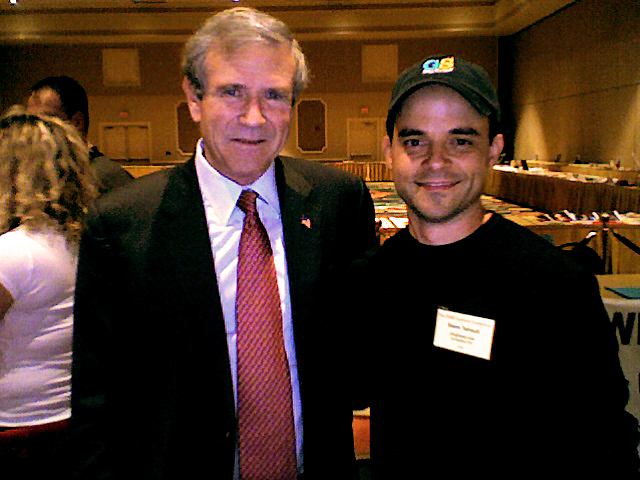 George W. Bush Impersonator Steve with Brent Mendenhall as President Bush.