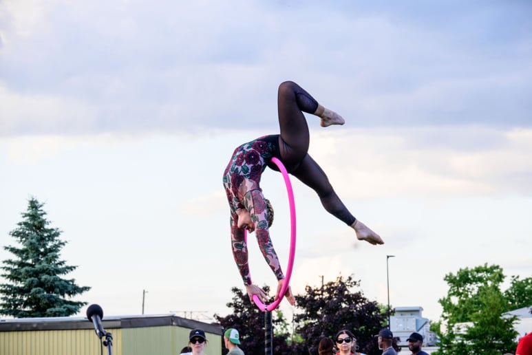 Gallery photo 4 of Lex Janzen's Aerial Performance & Champagne Pouring
