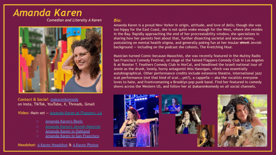 Gallery photo 6 of Amanda Karen, Standup Comedian