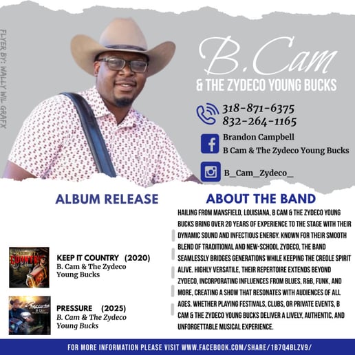 Gallery photo 1 of B. Cam & The Zydeco Young Bucks