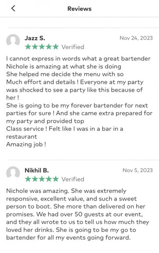 Gallery photo 3 of Back 2 Back Bartending