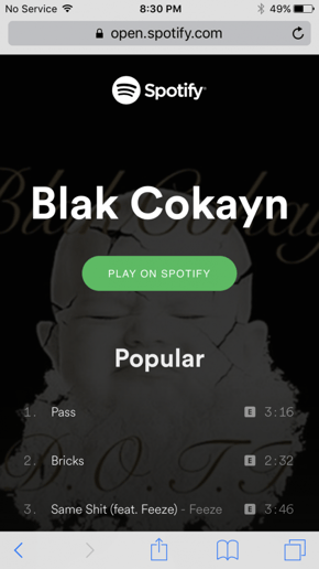 Gallery photo 1 of Blak Cokayn