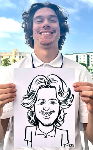 Gallery photo 5 of Bonzo Benny's Classy™ Caricature Stand®