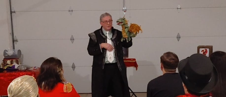 Gallery photo 3 of Bruce Bunnell, dragon master.