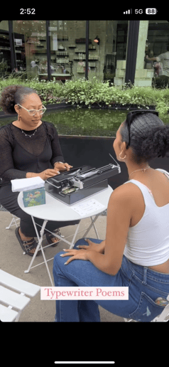Gallery photo 3 of Camari - Typewriter Poet, Poetry Reading