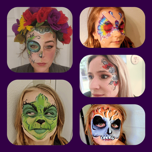Gallery photo 1 of Cascading Colors Face Art