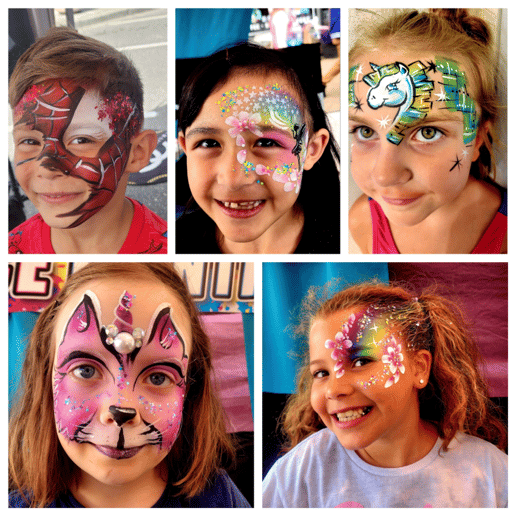 Gallery photo 3 of Cascading Colors Face Art