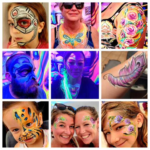 Gallery photo 10 of Cascading Colors Face Art