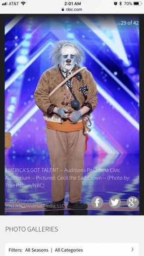 Gallery photo 3 of Cecil The Sad Clown