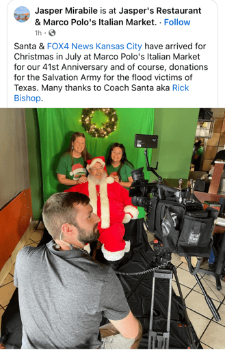 Gallery photo 2 of Coach Santa and Photographer Elf
