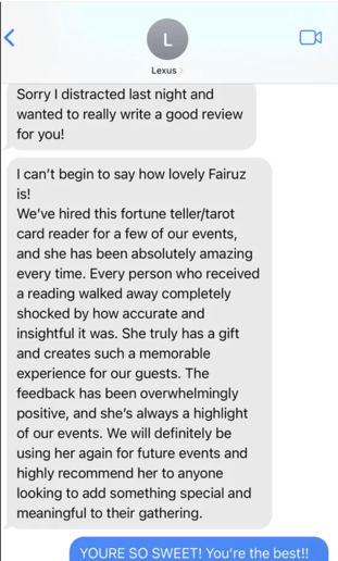 Gallery photo 3 of Fairuz the Fortune Teller