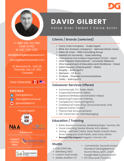 Gallery photo 4 of David Gilbert Voice Over Ltd.