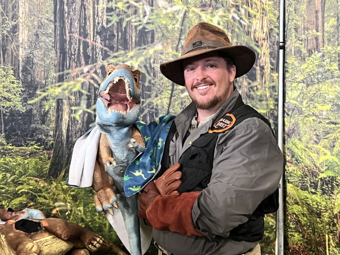 Gallery photo 1 of Dinosaur Puppeteer, comedian, costumes