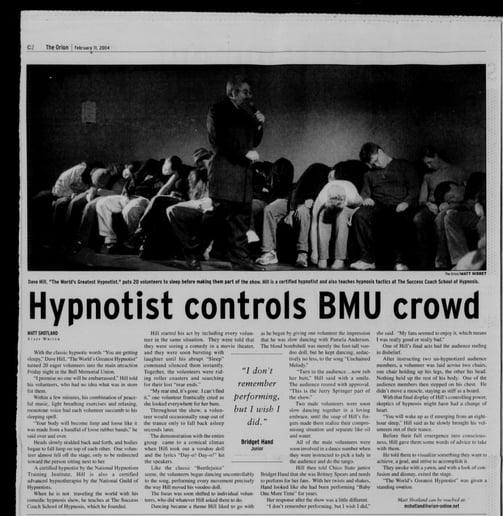 Gallery photo 2 of Dr. Dave Hill - Comedy Hypnosis Shows