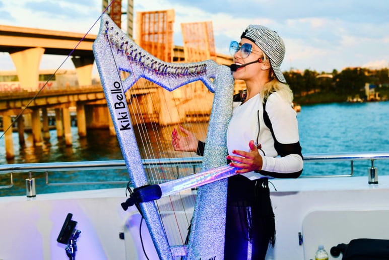 Gallery photo 7 of Electro and Classical Harpist Kiki Bello