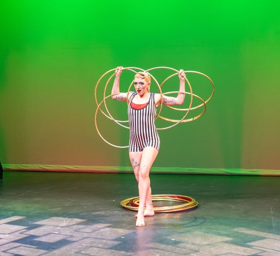 Gallery photo 1 of Extravagant Aerialist and Hula Hoop Performer