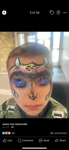 Gallery photo 2 of Face painting by Joann