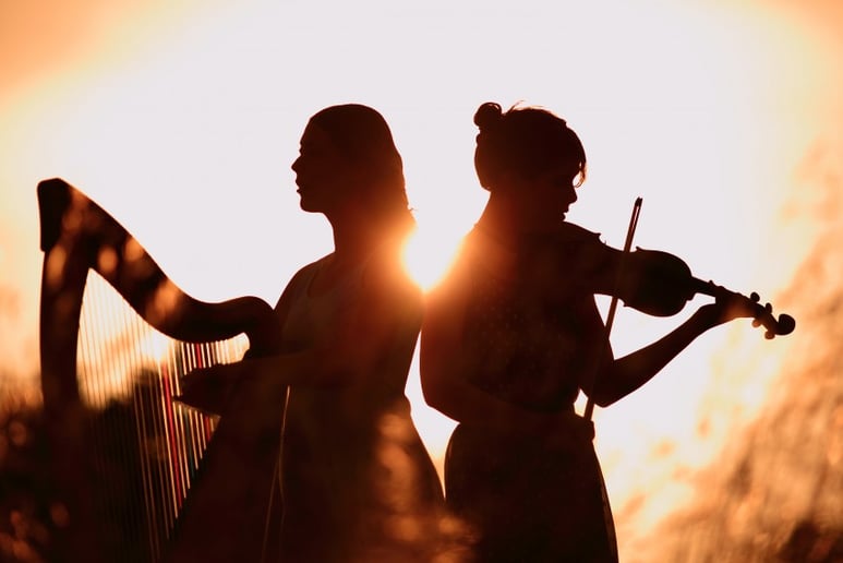 Gallery photo 1 of Fire and Water Violin/Harp Duo