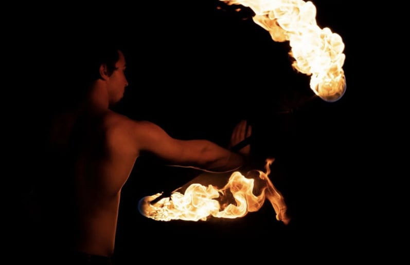 Gallery photo 1 of Fire Staff Spinning & Acrobatics