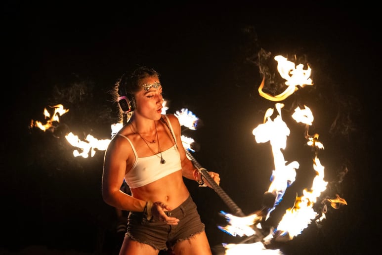 Gallery photo 1 of Fire/Aerialist - Staff, fans, & torches