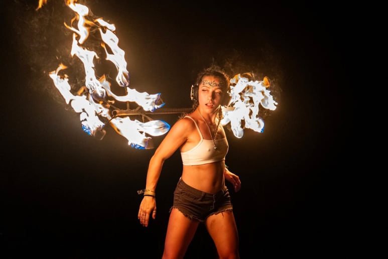 Gallery photo 2 of Fire/Aerialist - Staff, fans, & torches