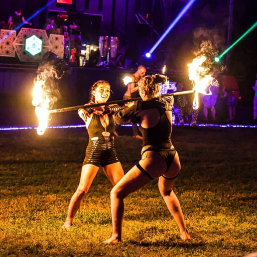 Gallery photo 3 of Fire/Aerialist - Staff, fans, & torches