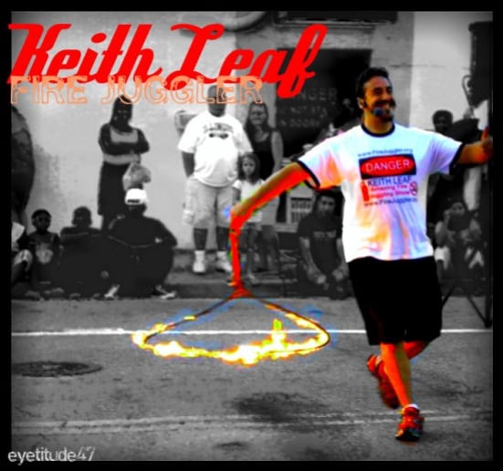 Gallery photo 2 of Keith Leaf - Amazing Fire Juggler