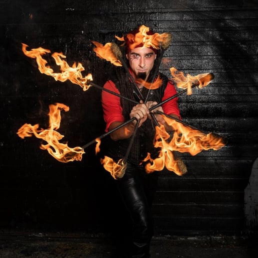 Gallery photo 7 of Golem Obsidian Fire and LED Performer