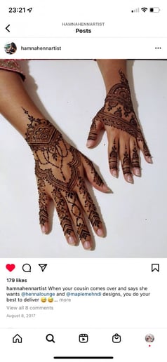 Gallery photo 2 of Hamnah N. The Henna Artist
