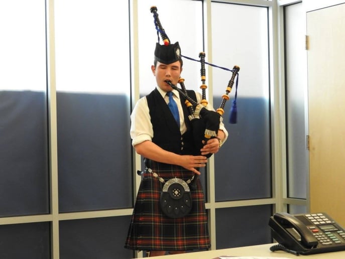 Gallery photo 6 of Issac Woods-Hudson, Bagpiping Services