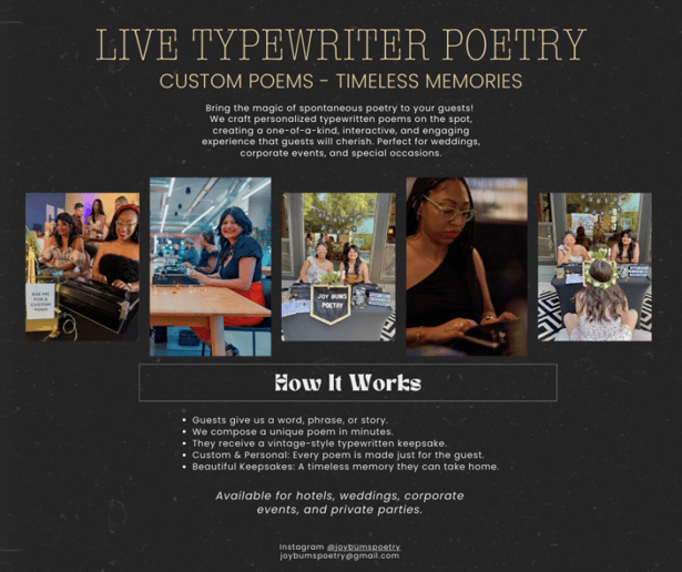 Gallery photo 4 of JoyBums Poetry|  Typewriter Poets