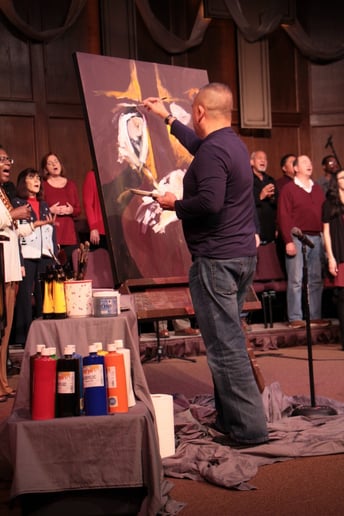 Gallery photo 5 of Jun Jamosmos Live Stage Painter-Artist