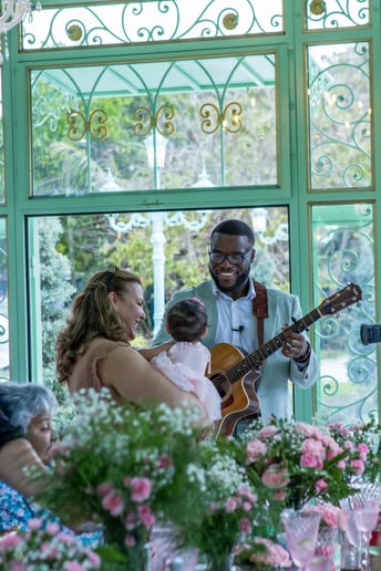 Gallery photo 5 of Rudy Lafrance: Interactive Roaming Wedding Guitarist