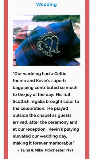 Gallery photo 3 of Kevin Angus - Bagpiping