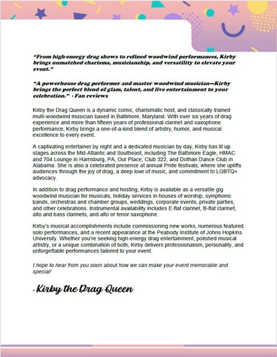 Gallery photo 6 of Kirby the Drag Queen