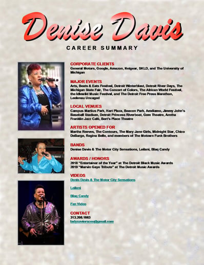 Gallery photo 2 of Denise Davis and the Motor City Sensations