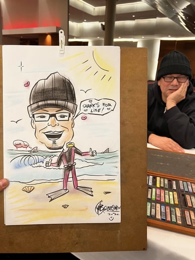 Gallery photo 2 of Yannick's Live Caricature Drawings