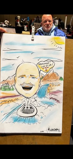 Gallery photo 1 of Yannick's Live Caricature Drawings