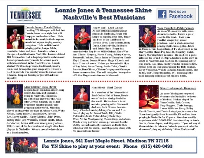 Gallery photo 9 of Lonnie Jones & Tennessee Shine