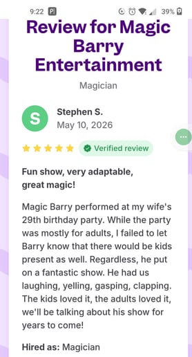 Gallery photo 7 of Magic Barry Family Entertainment