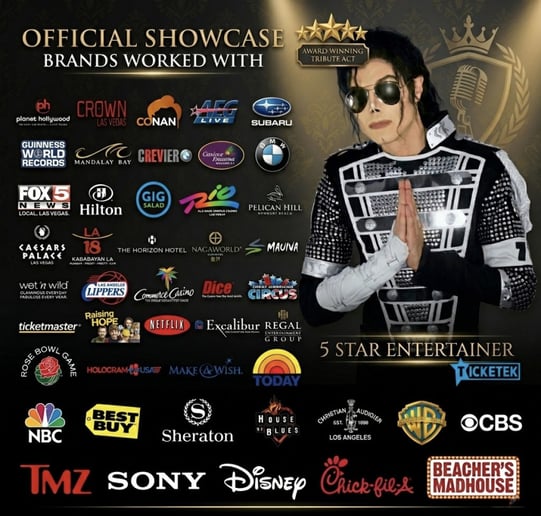 Gallery photo 1 of Michael Kiss as Michael Jackson