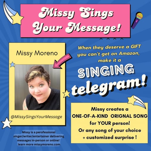 Gallery photo 3 of Missy Sings Your Message!