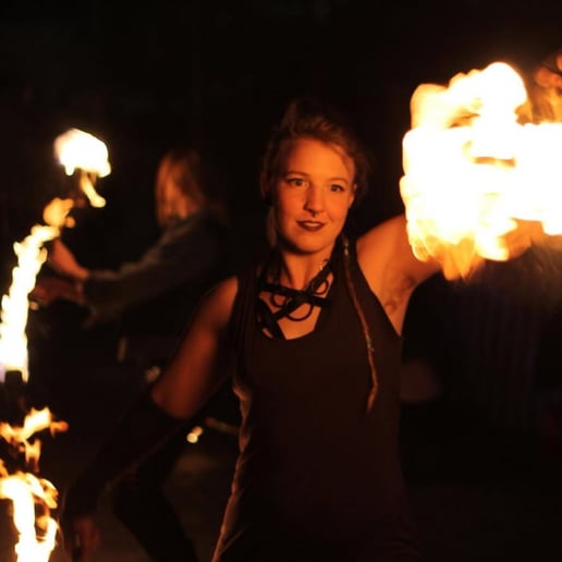 Gallery photo 2 of Kaura: LED & Fire Performance Art