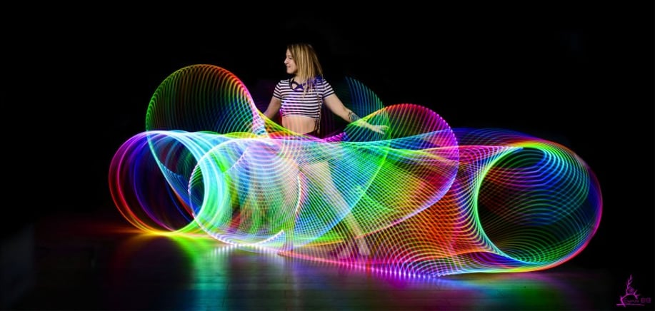 Gallery photo 3 of Kaura: LED & Fire Performance Art