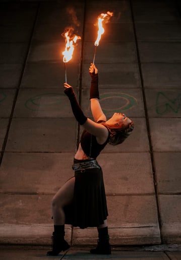 Gallery photo 1 of Kaura: LED & Fire Performance Art