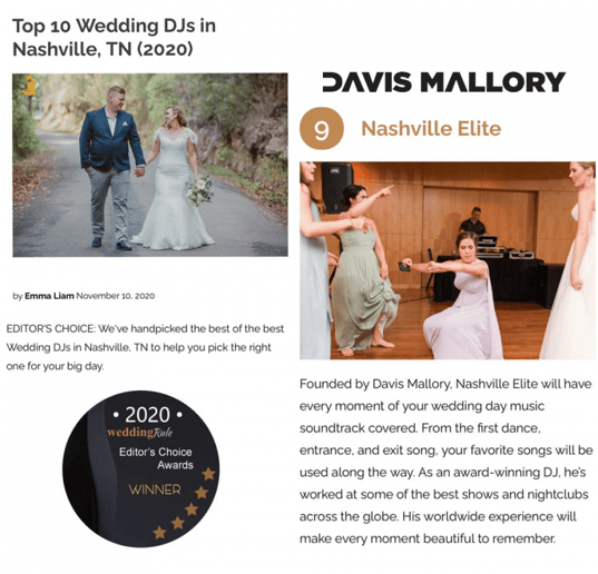 Gallery photo 1 of Nashville Elite Weddings & Parties, Davis Mallory