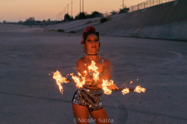 Gallery photo 2 of Olive- Fire and LED Performer