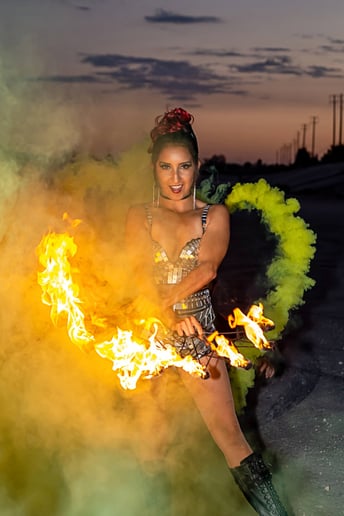 Gallery photo 3 of Olive- Fire and LED Performer