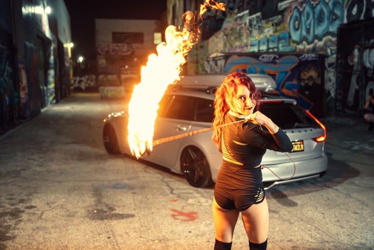 Gallery photo 5 of Olive- Fire and LED Performer